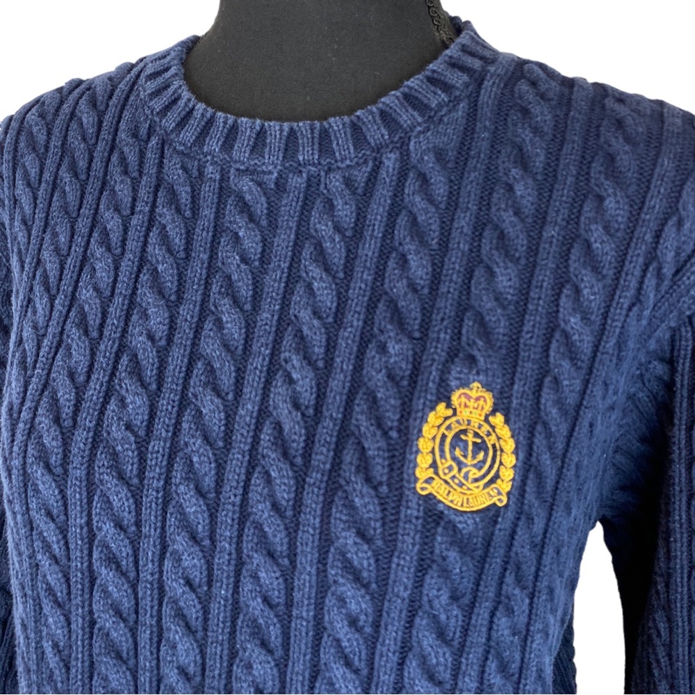 Lauren Ralph Lauren Navy Cable Knit Sweater